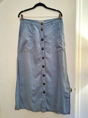 Urban Outfitters High-waisted Button Maxi Skirt Size L